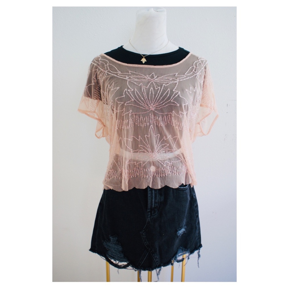 Pink, Beads and Skin - Top